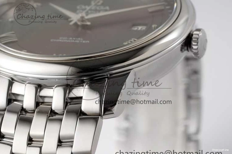 0213 De Ville SS DIWF 1:1 Best Edition Gray Dial SS Markers on SS Bracelet MIYOTA FlexibleFit 7851